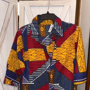 Ankara Styled Shirt Dress